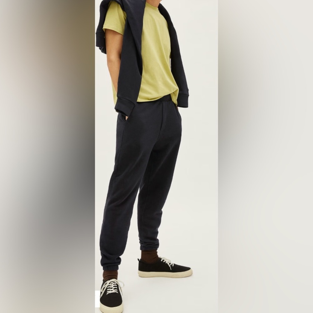 Everlane Men's the track pant Joggers XS in organic cotton black - Picture 2 of 11